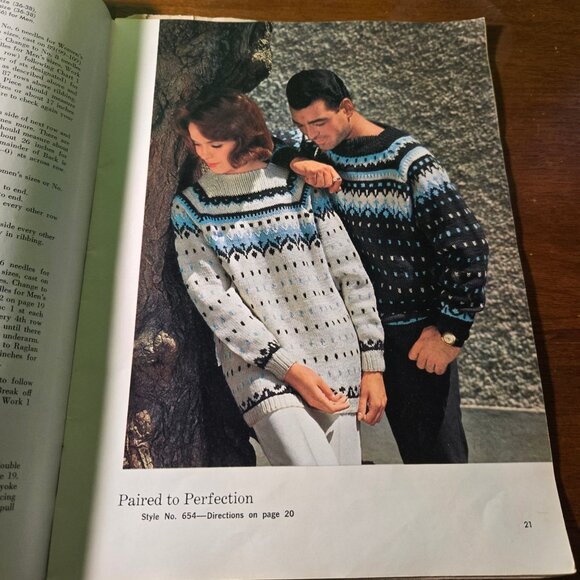 Spinnerin Magazine Volume 166 His and Hers 1963 Knitting patterns Vintage - Picture 3 of 9